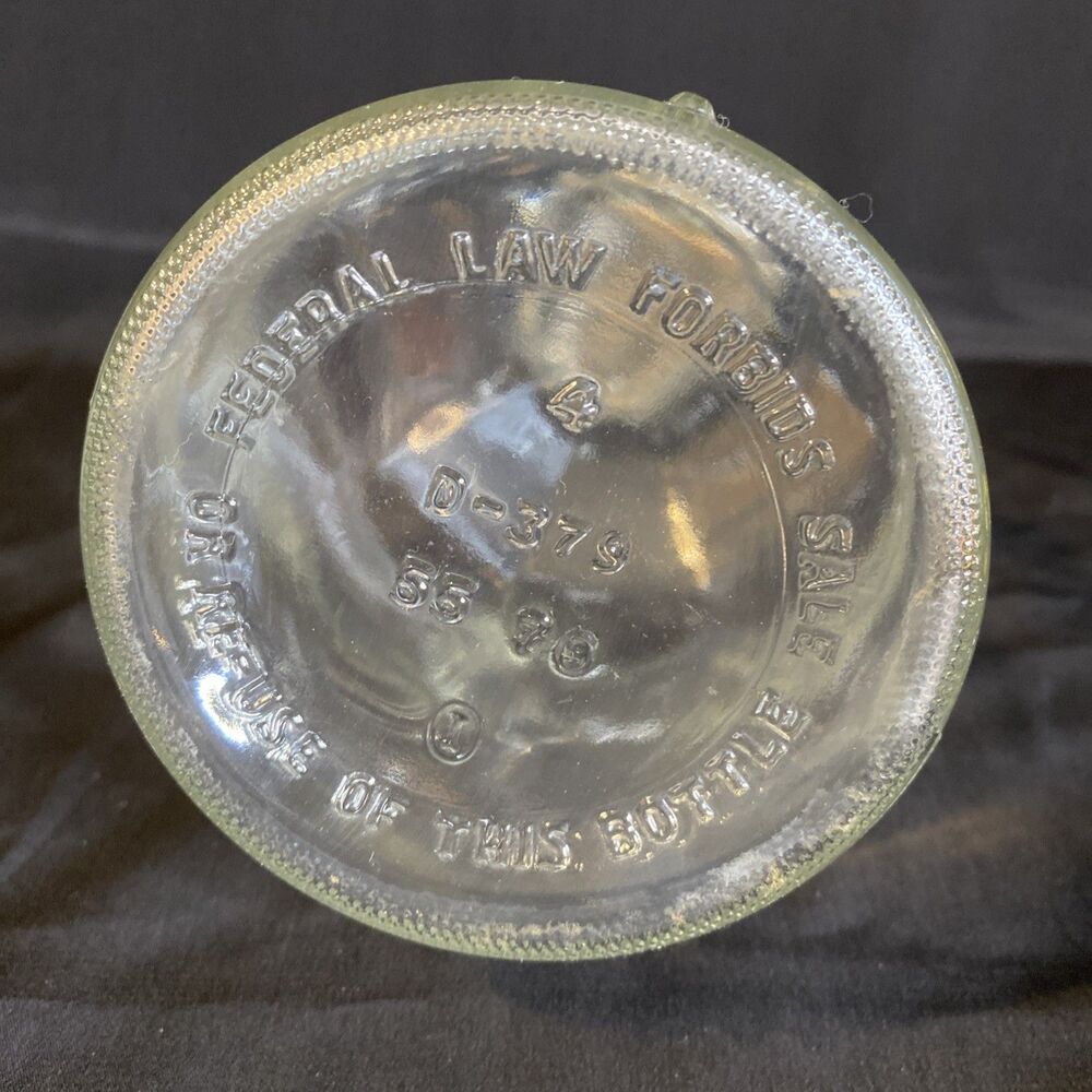 Vintage Prohibition Era Liquor Bottle Decanter Federal Law Prohibits Sale 12”